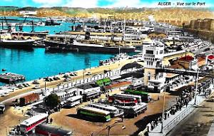 Alger - Vue sur le Port autour de l ascenseur